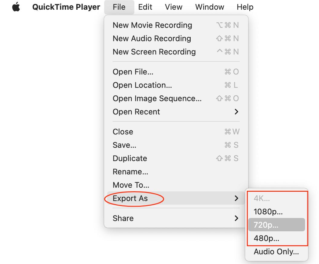 compress MP4 using QuickTime