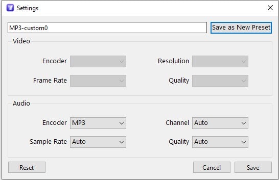 audio settings