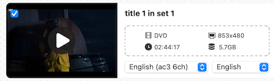 choose audio track and language