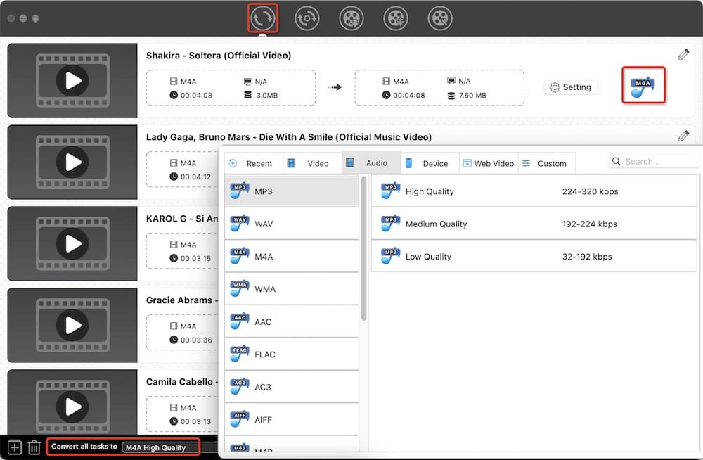 convert youtube to audio