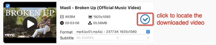 download finished